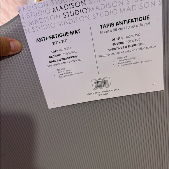 Pink bow ANTI-FATIGUE MAT - Picture 5 of 7